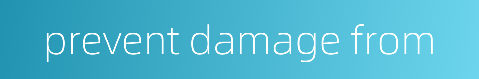 prevent damage from的同义词