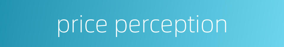 price perception的同义词