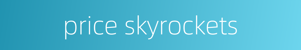 price skyrockets的同义词
