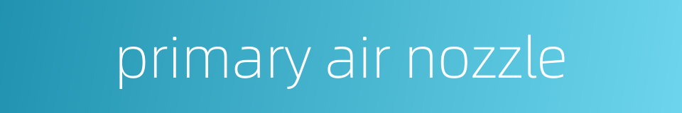 primary air nozzle的同义词