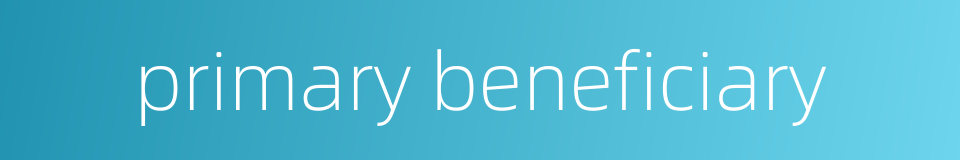 primary beneficiary的同义词