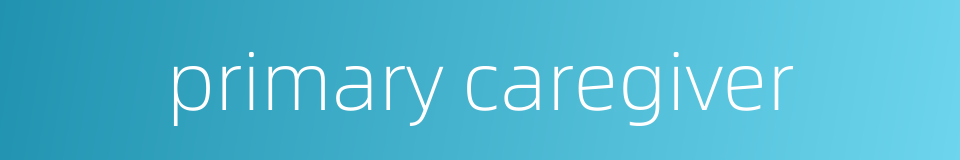 primary caregiver的同义词