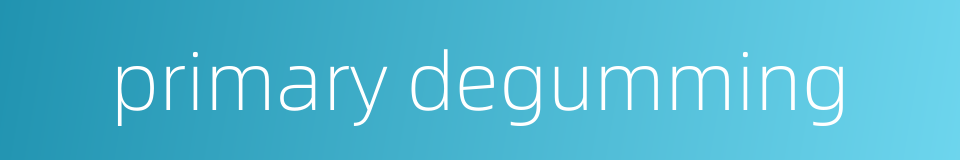 primary degumming的同义词