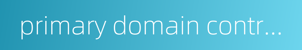 primary domain controller的同义词