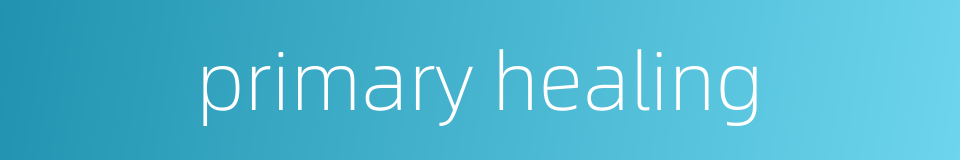 primary healing的同义词
