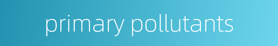 primary pollutants的同义词