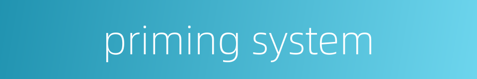 priming system的同义词