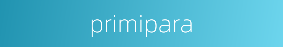 primipara的同义词