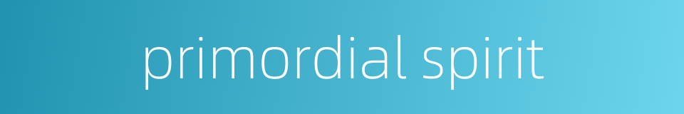 primordial spirit的同义词