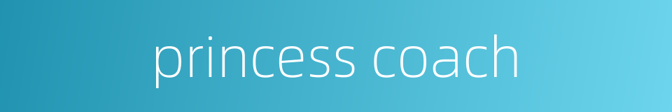 princess coach的同义词