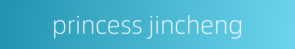 princess jincheng的同义词