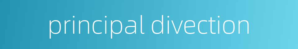 principal divection的同义词