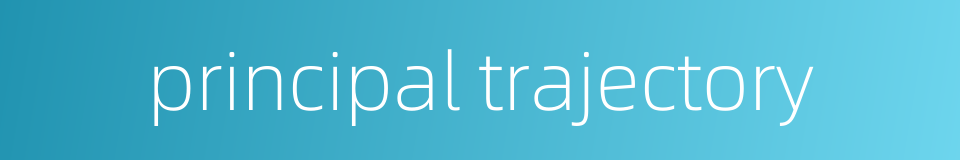 principal trajectory的同义词