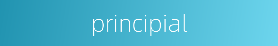 principial的同义词