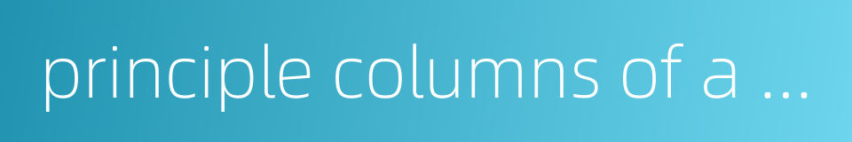 principle columns of a hall的同义词