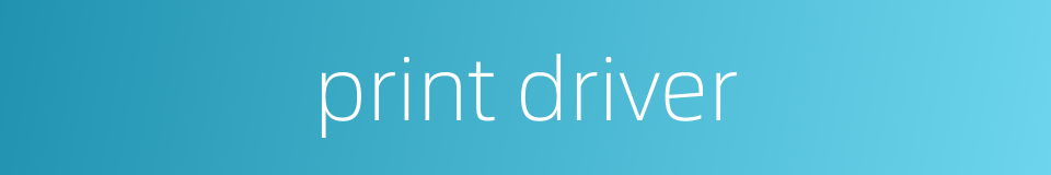 print driver的同义词