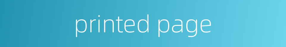 printed page的同义词