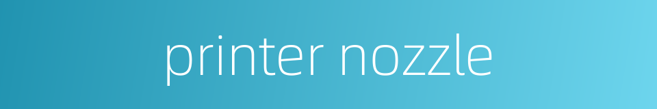 printer nozzle的同义词
