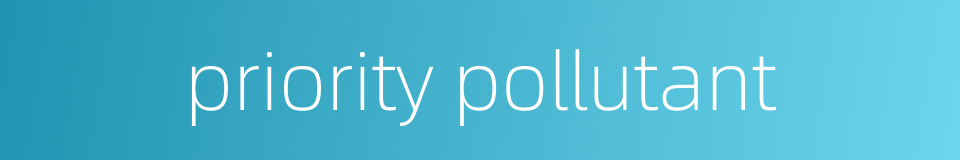 priority pollutant的同义词