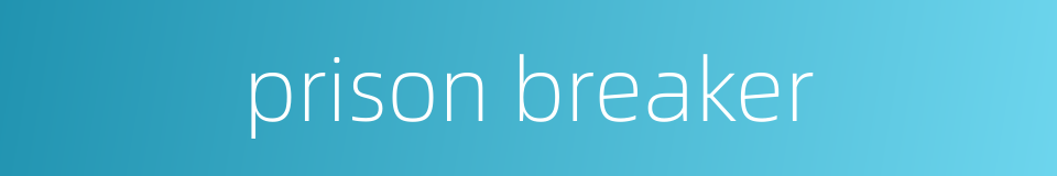 prison breaker的同义词