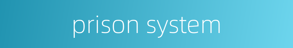 prison system的同义词