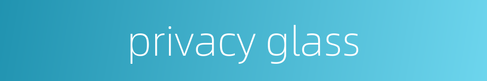 privacy glass的同义词