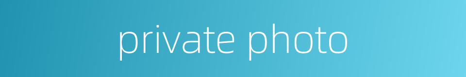 private photo的同义词