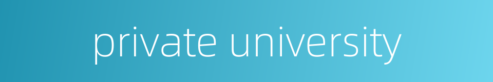 private university的同义词