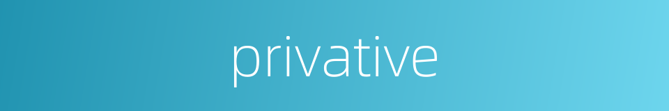 privative的同义词