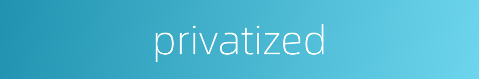privatized的同义词