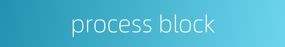 process block的同义词