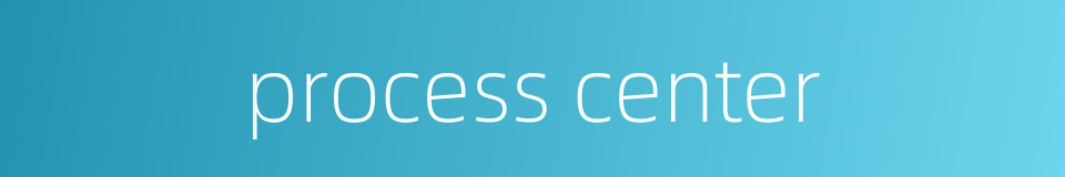 process center的同义词