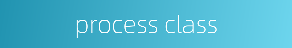 process class的同义词