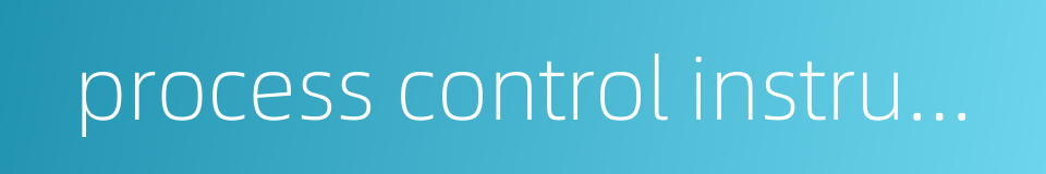process control instrument的同义词