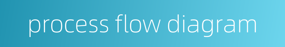 process flow diagram的同义词