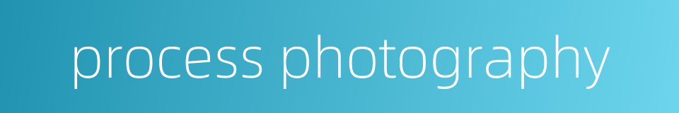 process photography的同义词