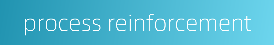 process reinforcement的同义词