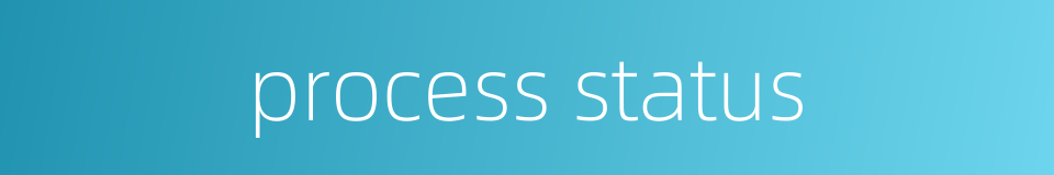 process status的同义词