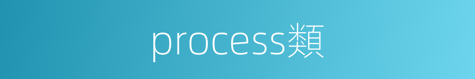 process類的同義詞