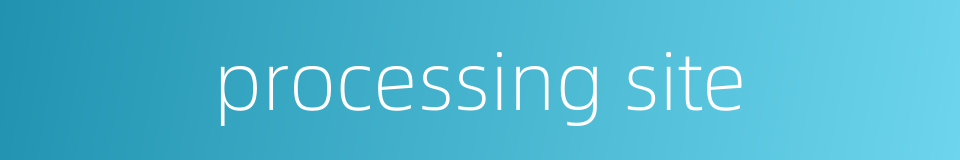 processing site的同义词