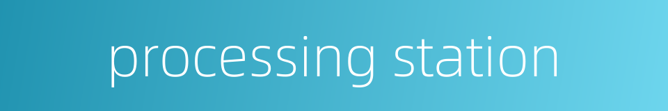 processing station的同义词