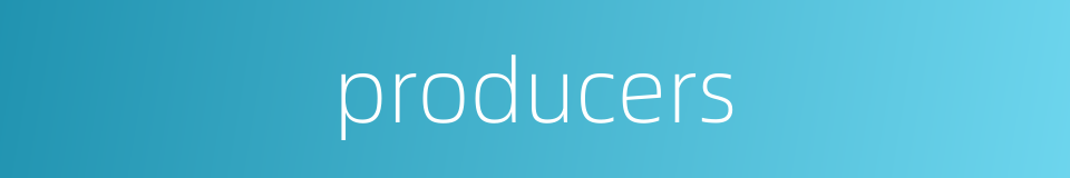 producers的同义词