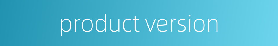 product version的同义词
