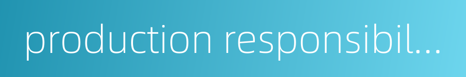 production responsibility system的同义词