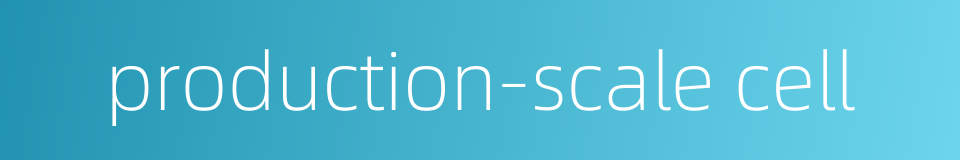 production-scale cell的同义词
