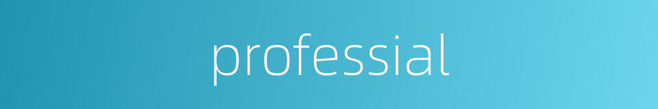 professial的同义词