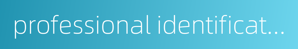 professional identification的同义词