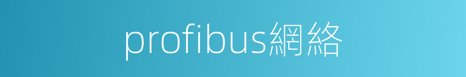 profibus網絡的同義詞