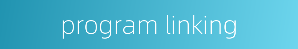 program linking的同义词