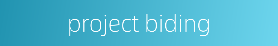 project biding的同义词
